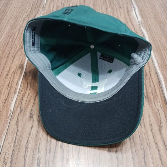 Eastern Michigan Eagles Hat Cap Adult Small Medium S/M Green Stretch Adidas - Picture 8 of 12